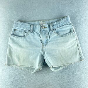 Teens Shorts Blue Jeans Tag Size 14 (28) Light Wash Cut-Off Denim